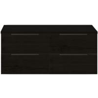 Seville Badmeubelset 120 cm - 4 Laden - Wastafelblad Black Oak Edge Greep