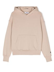 MSGM Kids hoodie en coton à logo imprimé - Tons neutres