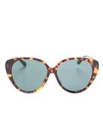 Linda Farrow Katia round-frame sunglasses - Marron