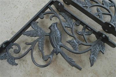 Gietijzeren plankhouder &apos;Bird&apos; antieke klassieke plank houder gietijzeren plank beugel