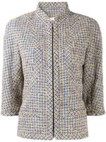 CHANEL Pre-Owned veste en tweed - Bleu - thumbnail