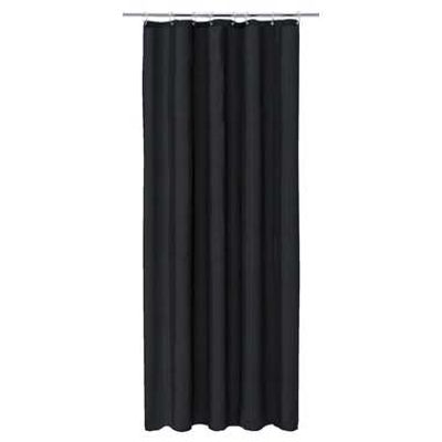 Douchegordijn Color - zwart - 180x200 cm