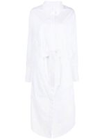 Patou robe-chemise longue à taille ceinturée - Blanc - thumbnail