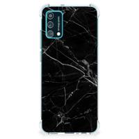 Samsung Galaxy M02s | A02s Anti-Shock Hoesje Marmer Zwart - Origineel Cadeau Vader