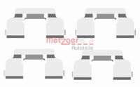 Accessoireset, schijfremblok METZGER, u.a. für Renault, Dacia