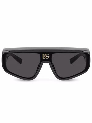 Dolce & Gabbana Eyewear lunettes de soleil DG à monture rectangulaire - Noir