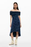 Asymmetrische tie-dye jurk - BLUE - XS