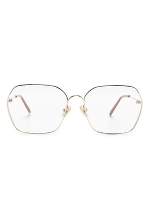 Chloé Eyewear lunettes de soleil oversize à monture géométrique - Or