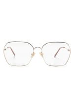Chloé Eyewear lunettes de soleil oversize à monture géométrique - Or