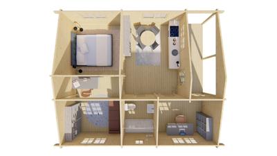 Blokhut - Tuinhuis Ardee | 70 mm | vuren Red Class Wood geïmpregneerd