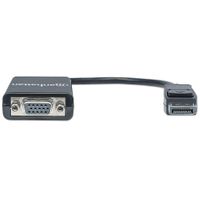 Manhattan 151962 DisplayPort / VGA Adapter [1x DisplayPort stekker - 1x VGA-bus] Zwart UL gecertificeerd 15.00 cm - thumbnail