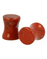 Plug Oorpiercing Jaspis Rood - 8 mm (Set van 2) - thumbnail