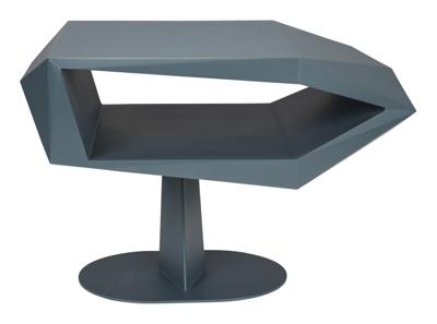 Zuiver Bijzettafel 'North' Resin en staal, 60 x 40cm, kleur Space Black
