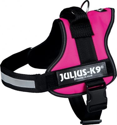 Julius K9 power-harnas / tuig voor labels fuchsia