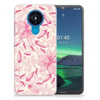 Nokia 1.4 TPU Case Pink Flowers