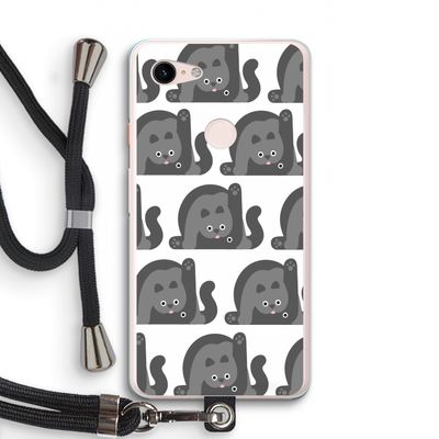 Cats: Pixel 3 XL Transparant Hoesje met koord
