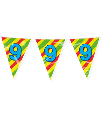 Happy Verjaardag Vlaggenlijn 9 Jaar (10m)