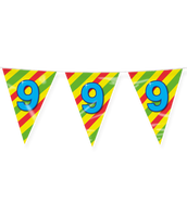Happy Verjaardag Vlaggenlijn 9 Jaar (10m)