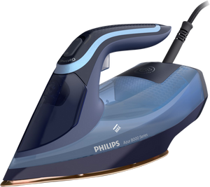 Philips DST8020/20 strijkijzer Stoomstrijkijzer SteamGlide Elite-zoolplaat 3000 W Blauw