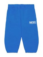 Diesel Kids pantalon de jogging en coton à logo imprimé - Bleu