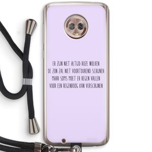 Regenboog: Motorola Moto G6 Transparant Hoesje met koord