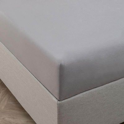 Hoeslaken - Bamboe Stretch - Licht Grijs - 80x200 cm - Grijs - Fresh and Co - Dekbed-Discounter.nl