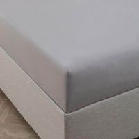 Hoeslaken - Bamboe Stretch - Licht Grijs - 80x200 cm - Grijs - Fresh and Co - Dekbed-Discounter.nl