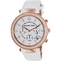 Michael Kors Heren Parker MK2281 wit lederen quartz modehorloge Michael Kors Heren Parker MK2281 wit lederen quartz modehorloge