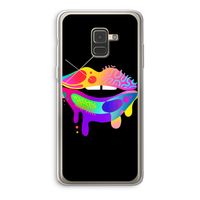Lip Palette: Samsung Galaxy A8 (2018) Transparant Hoesje