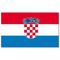 Vlag Kroati? - rood/wit/blauw - polyester - 90x150 cm - Croatia