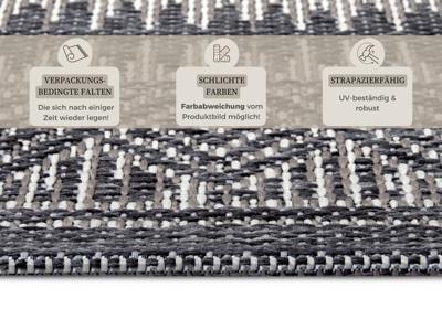 Hanse Home - Clyde In- and Outdoor Carpet Loto Grey Beige - 76x150 cm