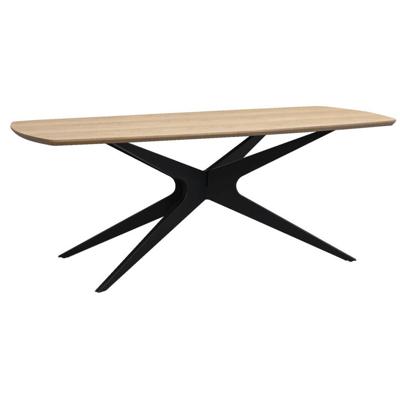 Leen Bakker - Eettafel Suzanne - Naturel - 200x90 Cm - MDF - Bruin