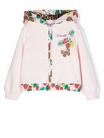 Roberto Cavalli Junior hoodie à imprimé fraise - Rose
