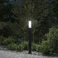 Bolderarmatuur met stopcontact 80 cm Zwart IP44