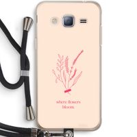 Where flowers bloom: Samsung Galaxy J3 (2016) Transparant Hoesje met koord