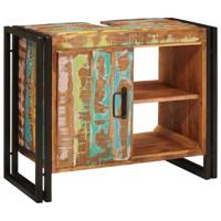 Wastafelonderkast met de deur Massief Gerecycled Hout, Ijzer