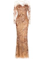 Zuhair Murad robe longue à sequins - Tons neutres