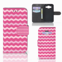 Samsung Galaxy Core Prime Telefoon Hoesje Waves Pink - thumbnail