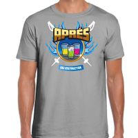 Wintersport verkleed t-shirt voor heren - apres ski instructor - grijs - winter outfit - thumbnail