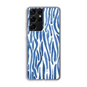 Blauwe nerven: Samsung Galaxy S21 Ultra Transparant Hoesje