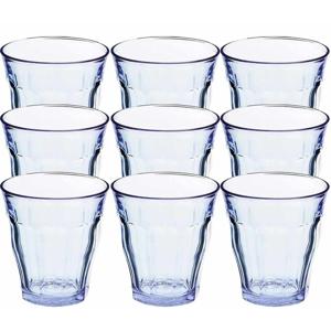 Duralex Drinkglazen/waterglazen Picardi - 12x stuks - blauw - 310 ml - Koffie glazen