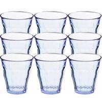 Duralex Drinkglazen/waterglazen Picardi - 12x stuks - blauw - 310 ml - Koffie glazen