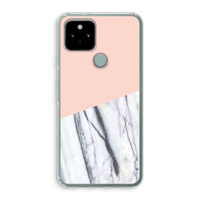 A touch of peach: Google Pixel 5 Transparant Hoesje