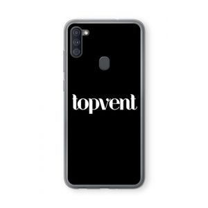 Topvent Zwart: Samsung Galaxy A11 Transparant Hoesje