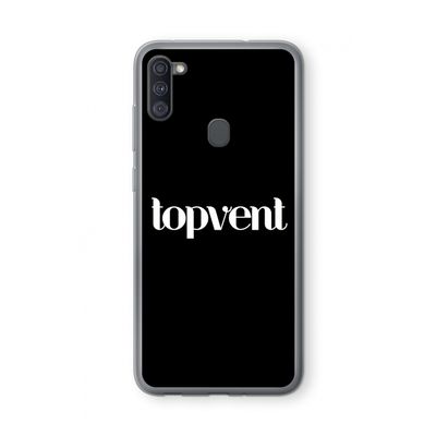 Topvent Zwart: Samsung Galaxy A11 Transparant Hoesje