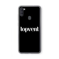 Topvent Zwart: Samsung Galaxy A11 Transparant Hoesje