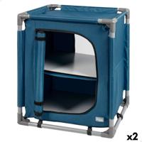Campingkast Aktive Blauw Opvouwbaar 56 x 66 x 46 cm 2 Stuks