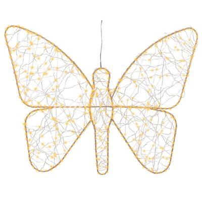 Verlichte decoratie Lumineo Gouden Metaal Vlinder 43 x 58 cm