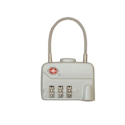 TravelSafe cijferslot TSA met kabel 7 x 4 cm staal grijs