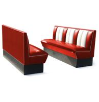 Classic Retro Diner Bank Bel Air HW180 Rood